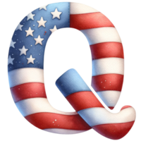 4th of July Alphabet and Number bringing the essence of Independence Day to your creations png