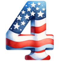 4th of July Alphabet and Number bringing the essence of Independence Day to your creations png