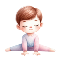 Freude im das Ruhe und süß Baby im Yoga Clip Art Baby Dusche Einladungen, oder Yoga Studio Flyer, diese Digital herunterladen beinhaltet ein einstellen von handgemalt png