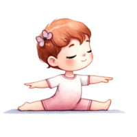 Freude im das Ruhe und süß Baby im Yoga Clip Art Baby Dusche Einladungen, oder Yoga Studio Flyer, diese Digital herunterladen beinhaltet ein einstellen von handgemalt png