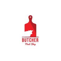 Butchery logo design template vector
