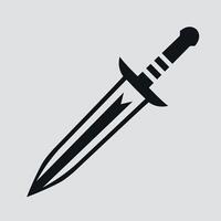 a sword with a black and white pattern on it vector