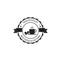 Coffee shop retro logo template vector