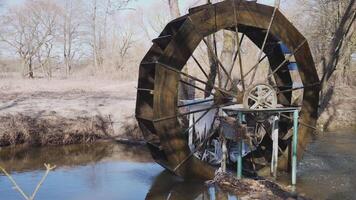 Old river power generator on a forest river video