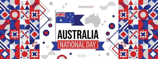 Australia nacional día bandera diseño vector