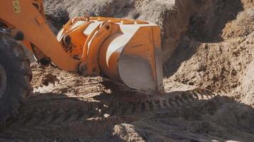 Heavy machinery working on quarry with equipment for production of building materials such as gravel and sand video