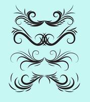 Decorative elements elegant classic symmetric curves shapes vector