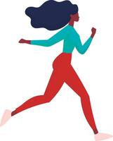 mujer corriendo ilustración, para antecedentes y diseñadores vector