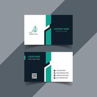 negocio tarjeta, negocio tarjeta plantilla, elegante profesional moderno sencillo único negro y azul minimalista creativo negocio tarjeta diseño vector