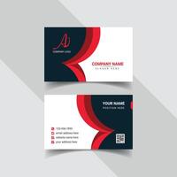 negocio tarjeta plantilla, negocio tarjeta, elegante rojo y negro profesional moderno sencillo único rojo creativo negocio tarjeta diseño vector