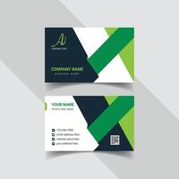 negocio tarjeta, negocio tarjeta plantilla, profesional moderno sencillo único negro y verde minimalista creativo negocio tarjeta diseño vector