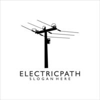 electric line logo design illustration vector