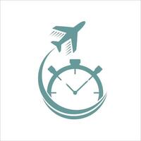 time travel logo template illustration design vector