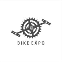 bicicleta expo logo modelo ilustración diseño vector