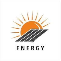 sun energy logo symbol illustration design vector
