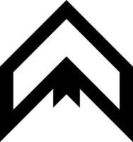Black minimalist style logo shape vector