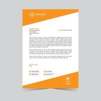 Modern Minimalist Clean Corporate Business Letterhead Design Template. vector