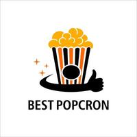 popcorn logo template illustration design vector
