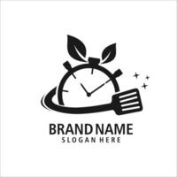 food time logo template illustration design vector