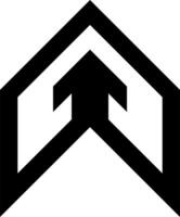 Decorative shape for logo in arrow type vector