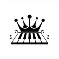 piano logo template illustration design vector
