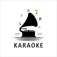 karaoke logo modelo ilustración diseño vector