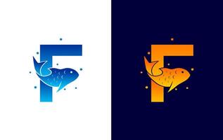 pescado logo símbolo ilustración diseño vector