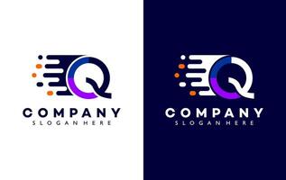 q fast logo symbol illustration design vector