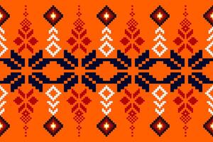 píxel modelo étnico oriental tradicional tela modelo textil africano indonesio vector