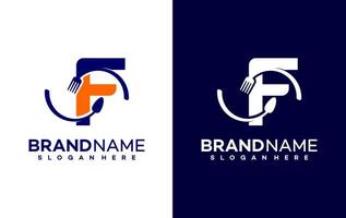 F logo symbol illustration design vector