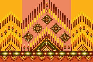 Pixel pattern ethnic oriental traditional fabric pattern textile African Indonesian vector