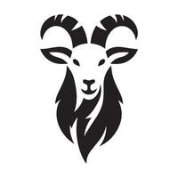 minimalist goat logo on a white background vector