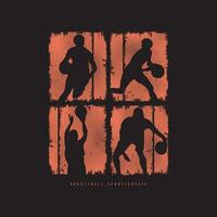 illustration on the theme of basketball. t-shirt graphics, poster, banner, flyer, print and postcard vector