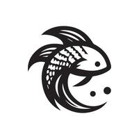 minimalist fish logo on a white background vector