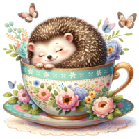 Hedgehog In Cup Clipart Whether you're designing greeting cards, invitations, or just adding a special touch to your digital scrapbook, our clipart offers unparalleled charm and quality. png