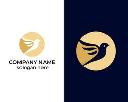 Bird modern monogram icon logo design vector