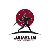 jabalina silueta logo diseño vector