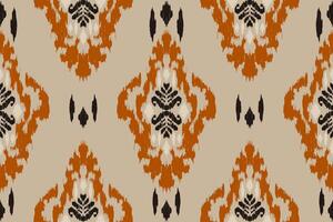 ikat tribal indio sin costura modelo. étnico azteca tela alfombra mandala ornamento nativo boho cheurón textil.geometrico africano americano oriental tradicional ilustraciones. bordado estilo. vector