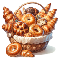 pão clipart coleção perfeito para Comida blogueiros, padeiros, e gráfico designers, isto deliciosamente trabalhada conjunto traz a esquentar, reconfortante essência do recentemente cozido pão certo png