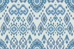 Ikat tribal Indian seamless pattern. Ethnic Aztec fabric carpet mandala ornament native boho chevron textile.Geometric African American oriental traditional illustrations. Embroidery style. vector
