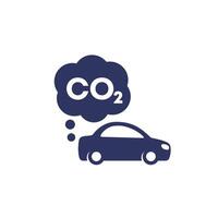 carbon emissions of a car or transport icon vector