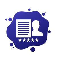 employee recruiting and candidate rating icon vector