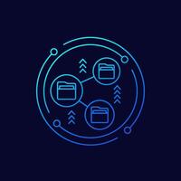 folders icon for apps, linear design vector