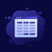 online spreadsheet editor icon, design vector