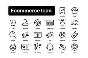 Most Uses E-commerce icon set. vector