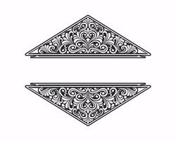 Ornament floral design element for frame, border, and wedding with vintage style vector