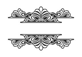 Ornament floral design element for frame, border, and wedding with vintage style vector