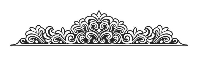 Ornament floral design element for frame, border, and wedding with vintage style vector