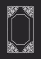 Classic style frame design with exquisite engraving and luxury vector
