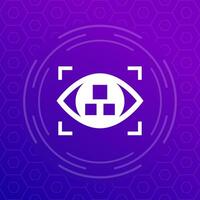 pattern recognition icon for web vector